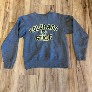 Gear For Sports Gray Colorado State Pullover with Green and Gold Logo
